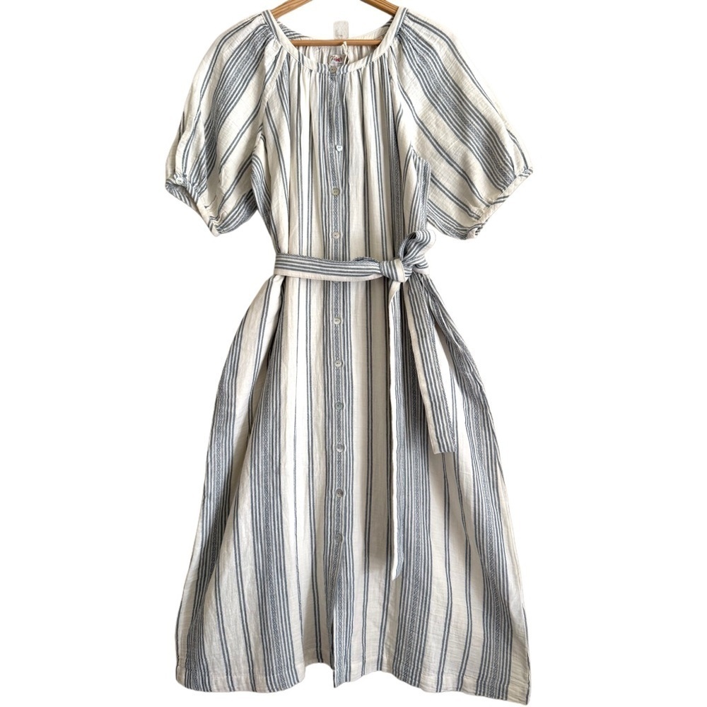FAHERTY Carmel Dream Stripe Gauze Midi Dress Sz S NWT - Picture 9 of 14